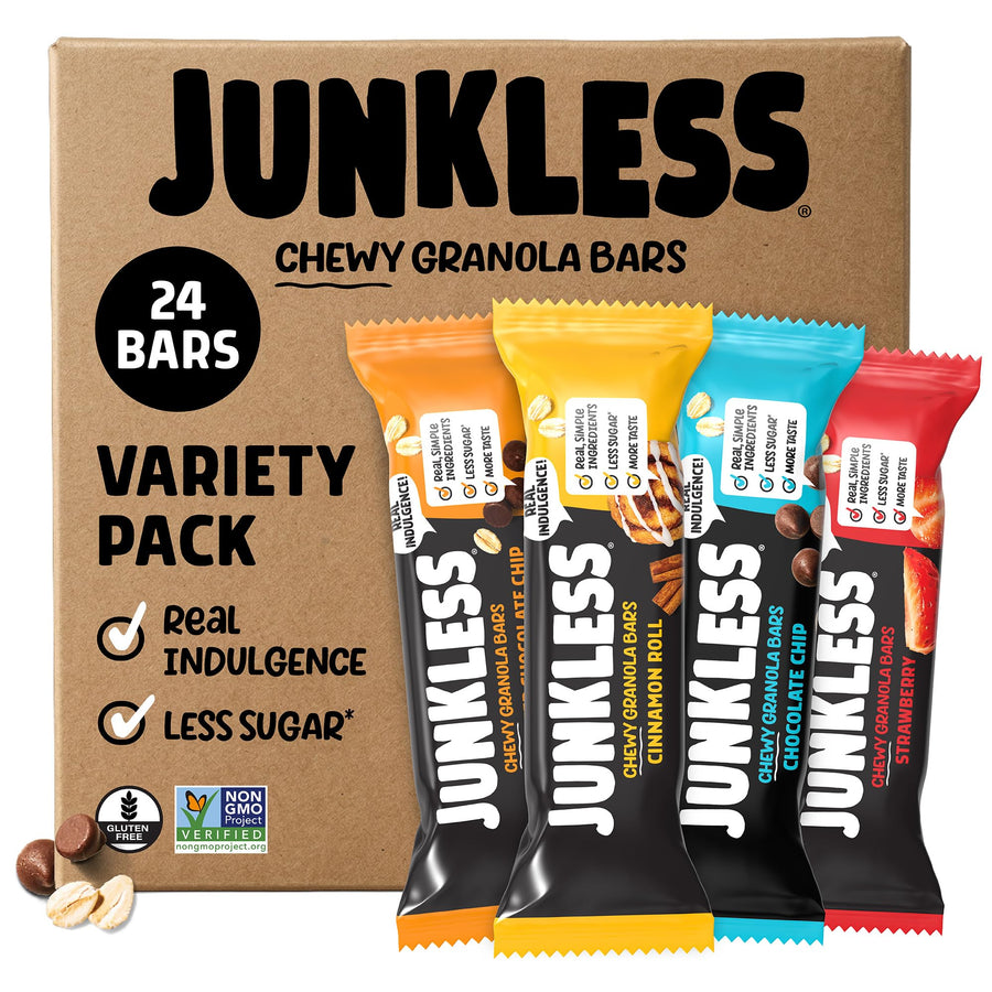 JUNKLESS Chewy Granola Bars for Everyday Snacking
