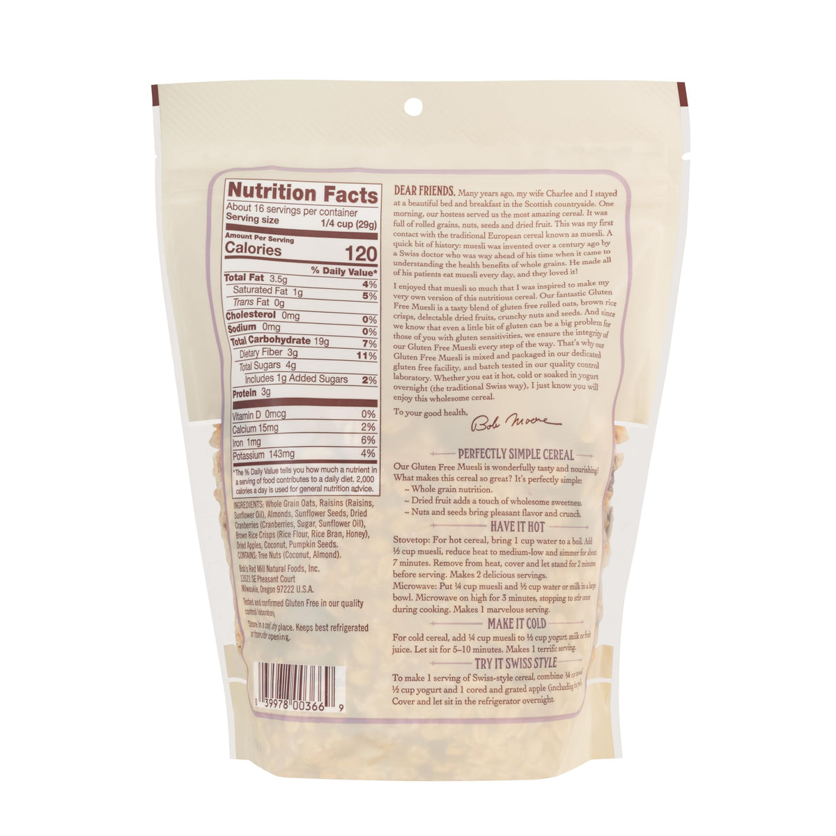 Bob's Red Mill Breakfast Cereal for Everyday Mornings