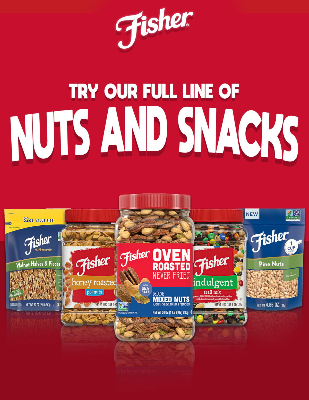 Fisher Snack Assorted Nuts Variety for Everyday Snacking