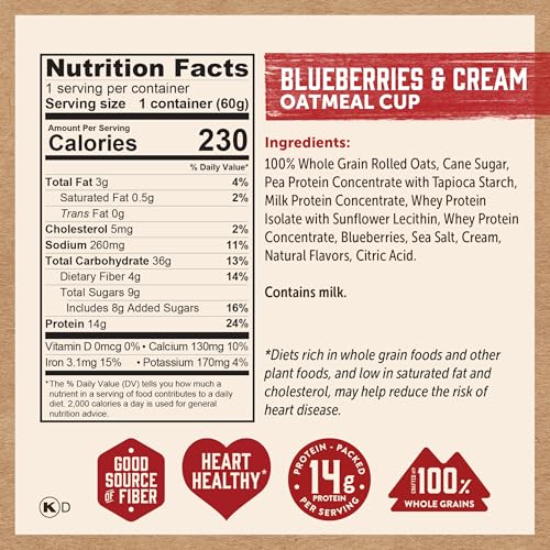 Kodiak Maple Brown Sugar High-Protein Instant Oatmeal Cups