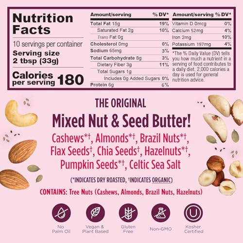 NuttZo Power Fuel 7-Nut & Seed Butter, Crunchy or Smooth