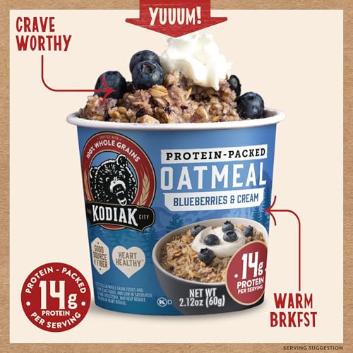 Kodiak Maple Brown Sugar High-Protein Instant Oatmeal Cups