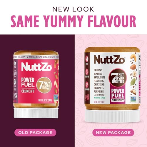 NuttZo Power Fuel 7-Nut & Seed Butter, Crunchy or Smooth