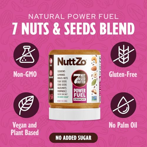 NuttZo Power Fuel 7-Nut & Seed Butter, Crunchy or Smooth