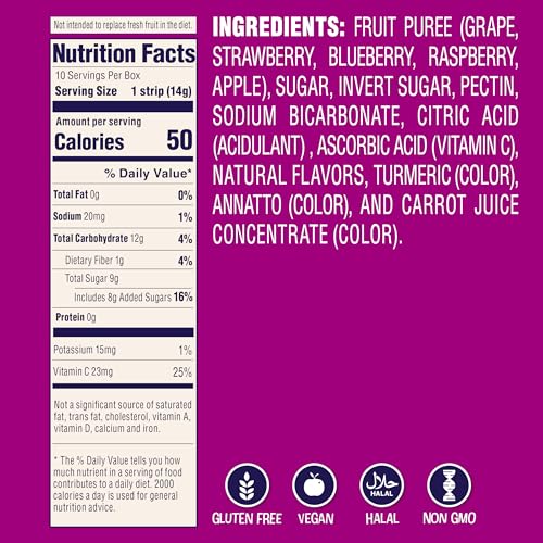 Welch's Absolute Fruitfuls Fruit Strips for Snacking