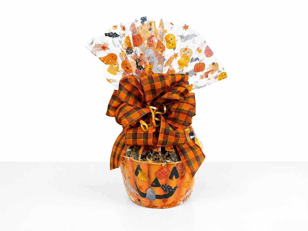 Halloween Pumpkin Gift Basket with Candy, Cookies & Snacks