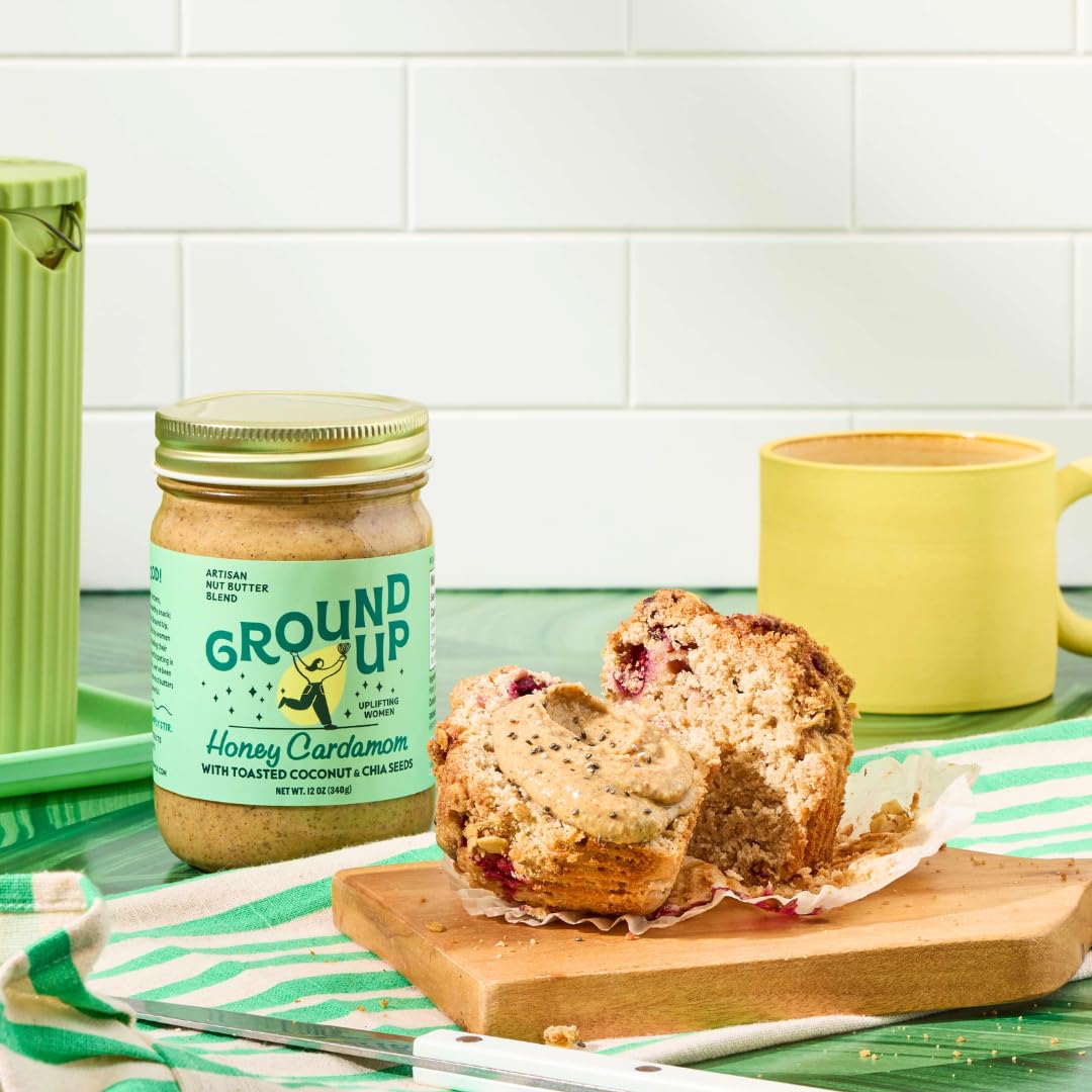 Ground Up Honey Cardamom Almond & Cashew Butter, 12 oz