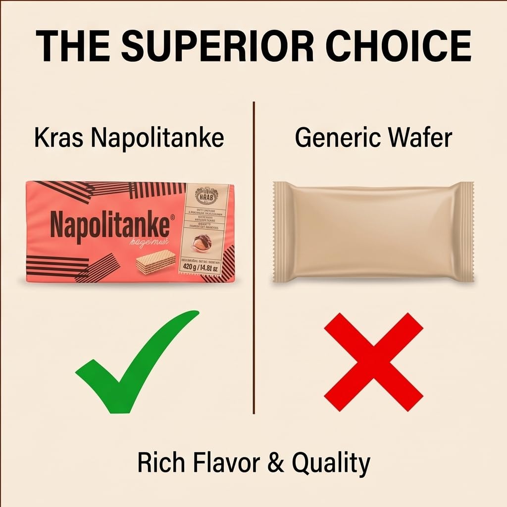 Kras Hazelnut-Filled Wafer Cookies, 14.81 oz (16-Pack)
