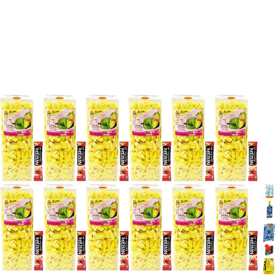 Paglab Sweet & Salty Crispy Monthong Durian Chips, 500 g, 12-Pack