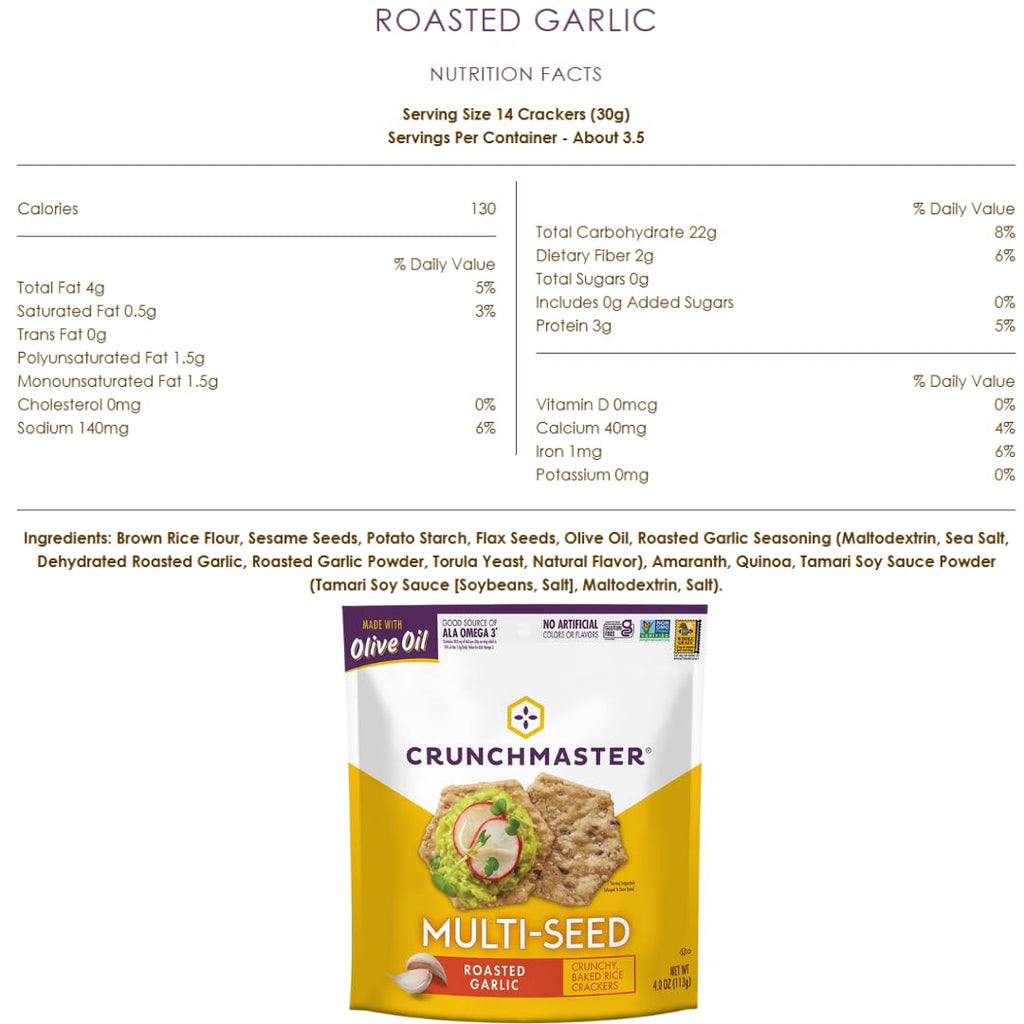 Crunchmaster Multiseed & Multigrain Crackers Variety, 6-Pack