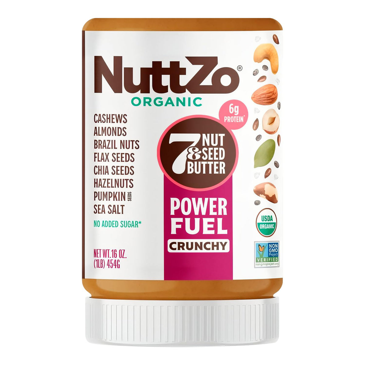 NuttZo Power Fuel 7-Nut & Seed Butter, Crunchy or Smooth