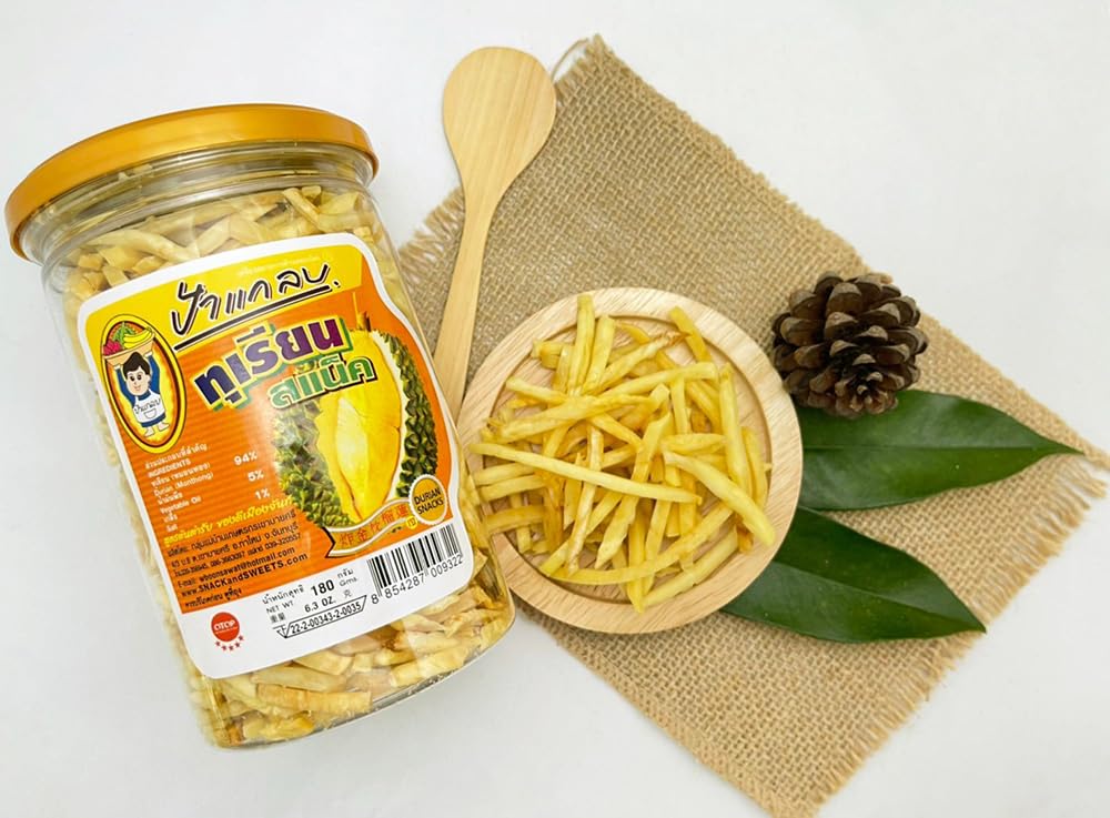 Paglab Original Crispy Monthong Durian Chips, 3.52 oz (3-Pack)