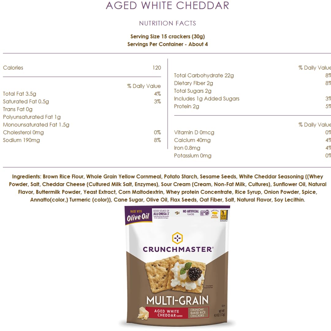Crunchmaster Multiseed & Multigrain Crackers Variety, 6-Pack