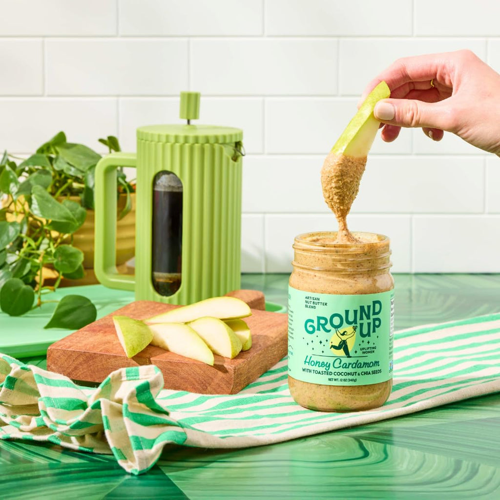 Ground Up Honey Cardamom Almond & Cashew Butter, 12 oz