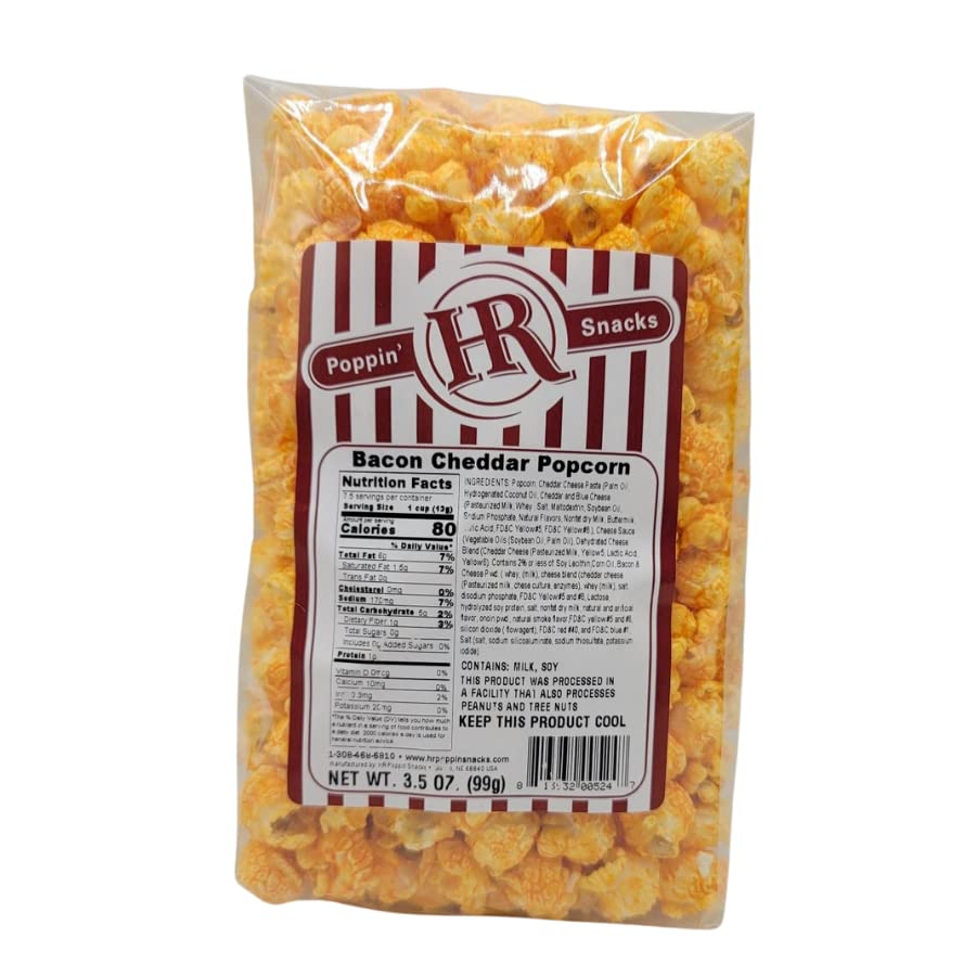 HR Poppin' Smoky Cheddar Bacon Popcorn, 3.5 oz (12-Pack)