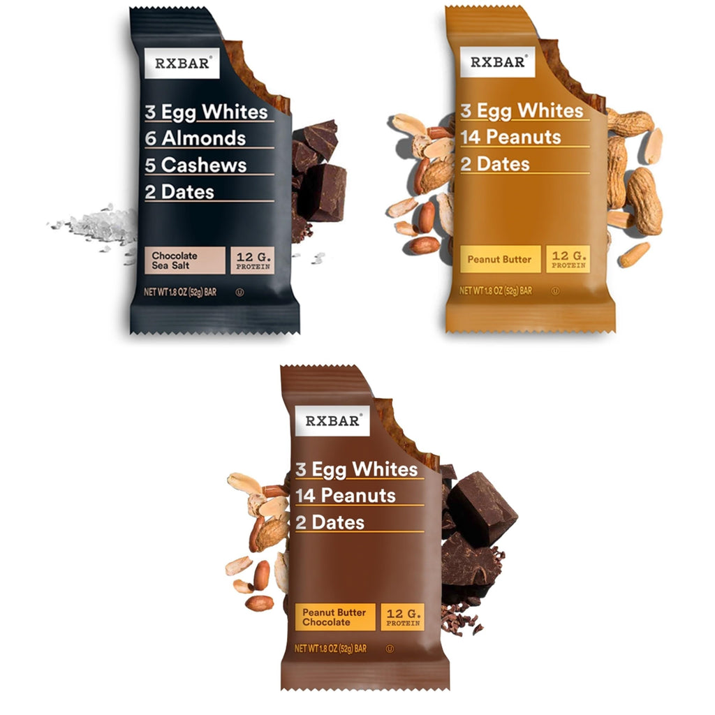 RXBAR Gluten-Free Protein Bars, 3-Flavor Variety, 10-Pack