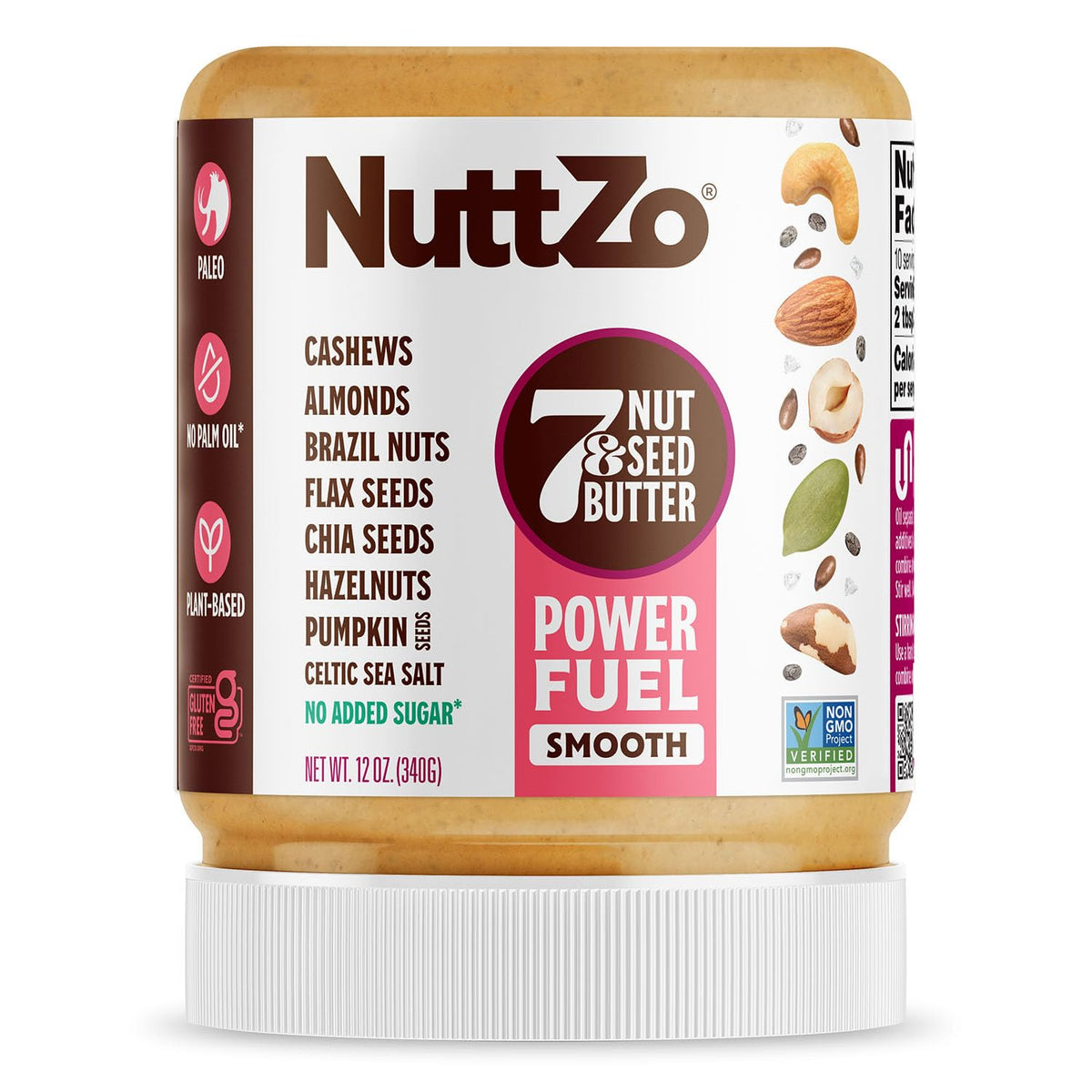 NuttZo Power Fuel 7-Nut & Seed Butter, Crunchy or Smooth