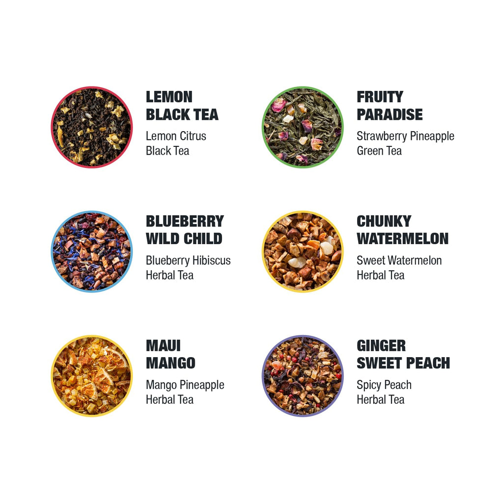 Tiesta Tea Caffeine-Free Loose Leaf Sampler, 8 Pouches