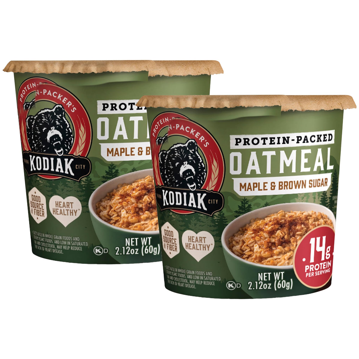Kodiak Maple Brown Sugar High-Protein Instant Oatmeal Cups