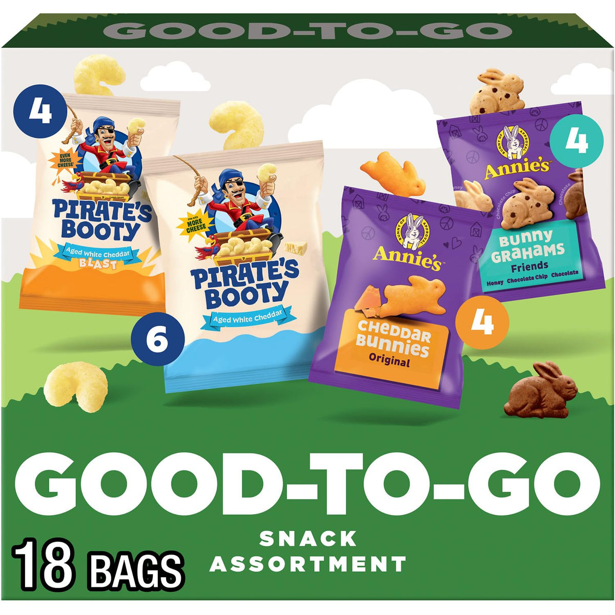 Pirate's Booty Aged White Cheddar Cheese Puffs Snack Bags