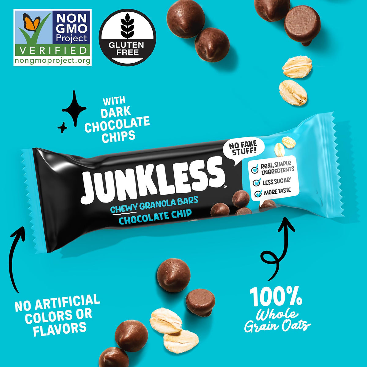 JUNKLESS Chewy Granola Bars for Everyday Snacking