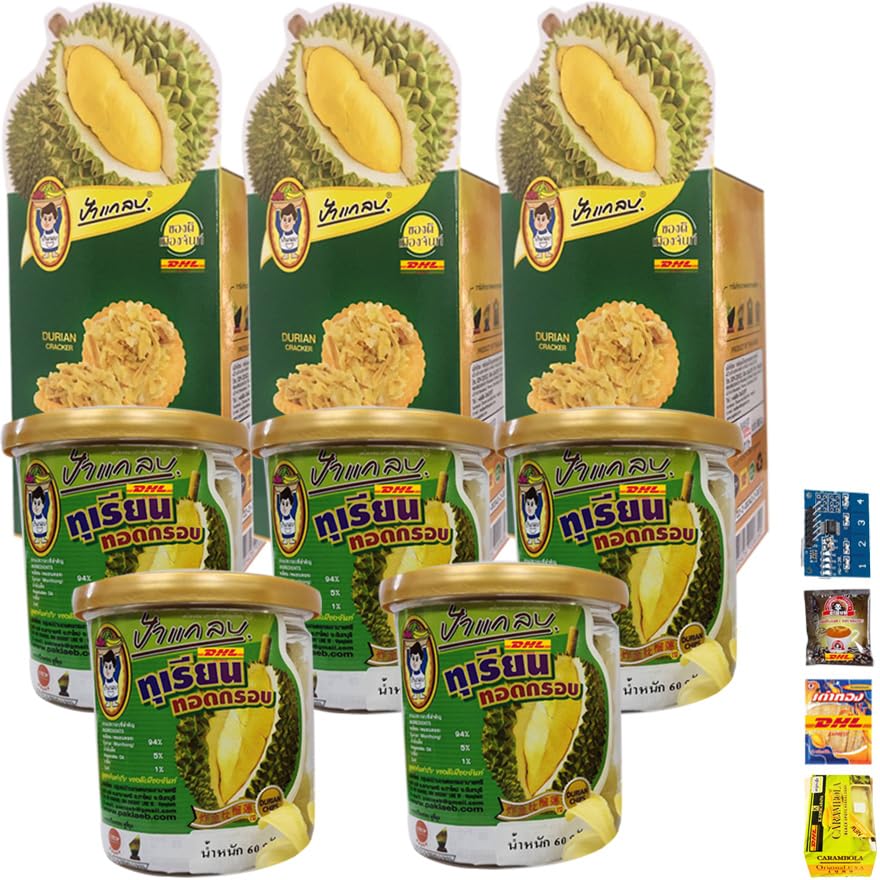 Paglab Original Crispy Monthong Durian Chips, 8-Pack