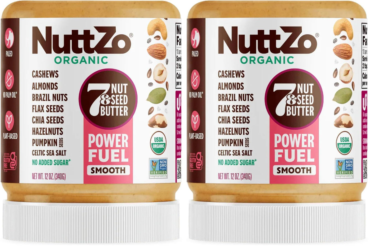 NuttZo Power Fuel 7-Nut & Seed Butter, Crunchy or Smooth