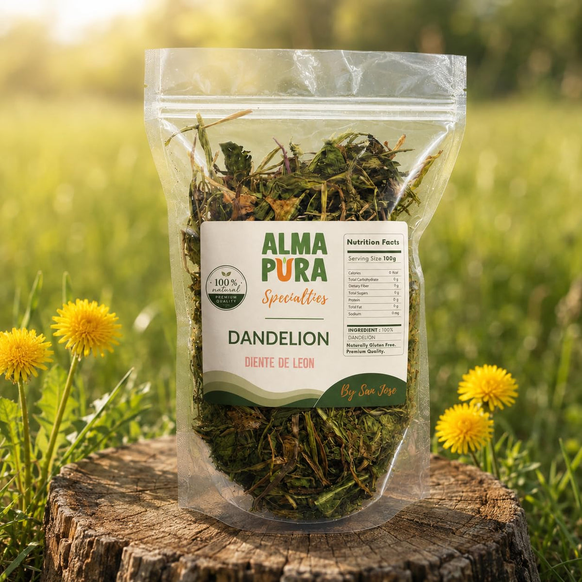 Alma Pura Dandelion Root & Leaf Herbal Tea Infusion