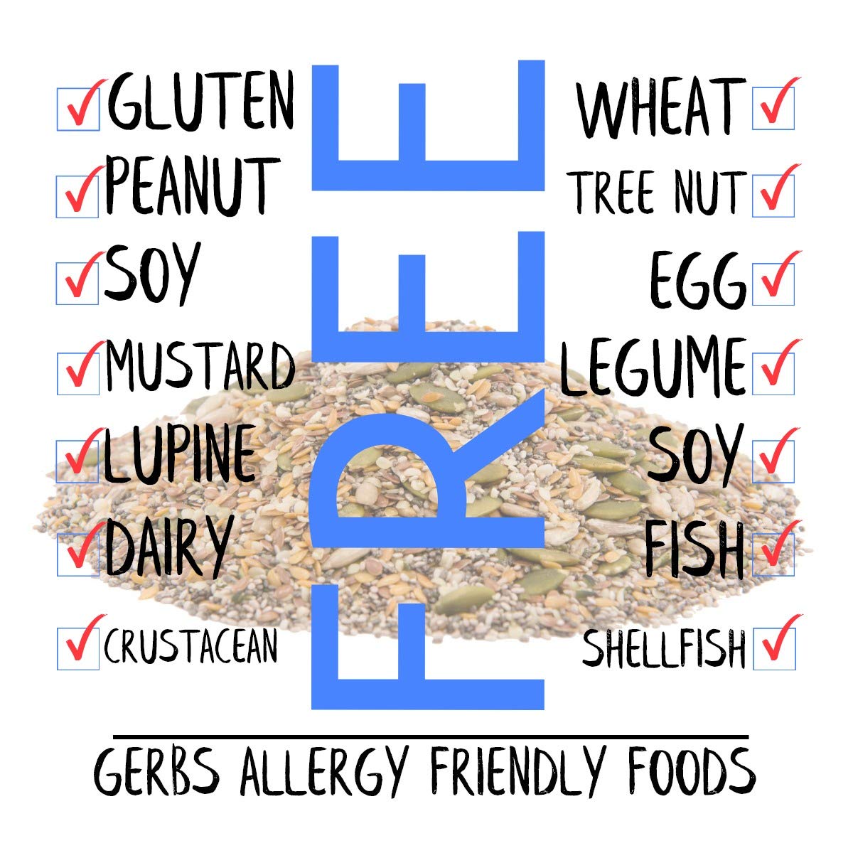 Gerbs Super 7 Seed Snack Mix for Healthy Snacking, 4 lb