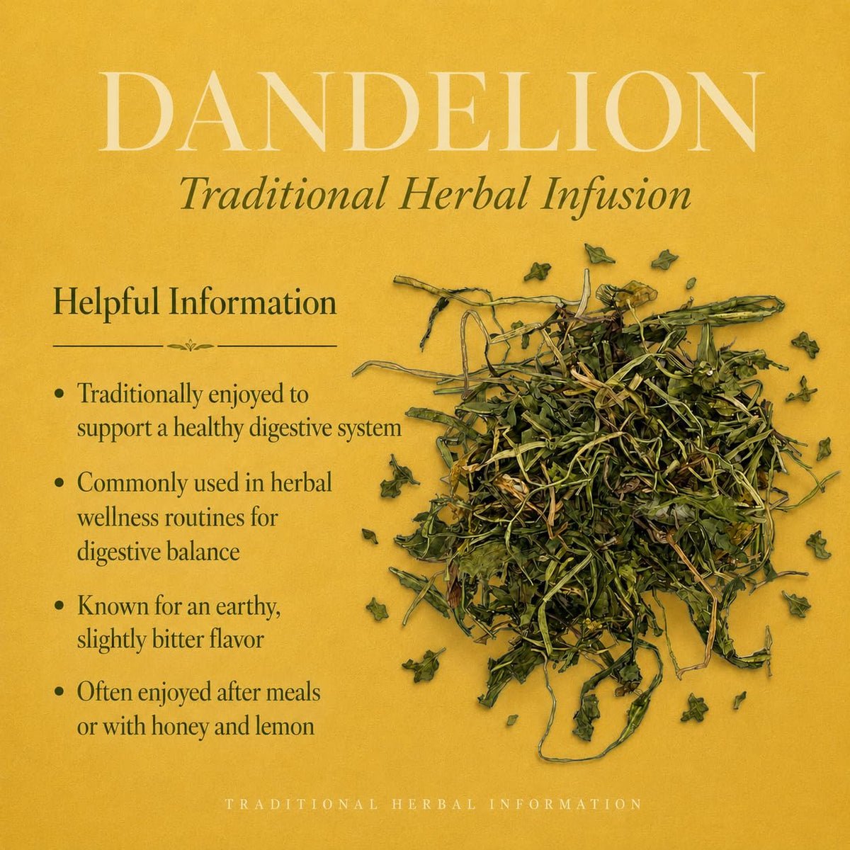 Alma Pura Dandelion Root & Leaf Herbal Tea Infusion