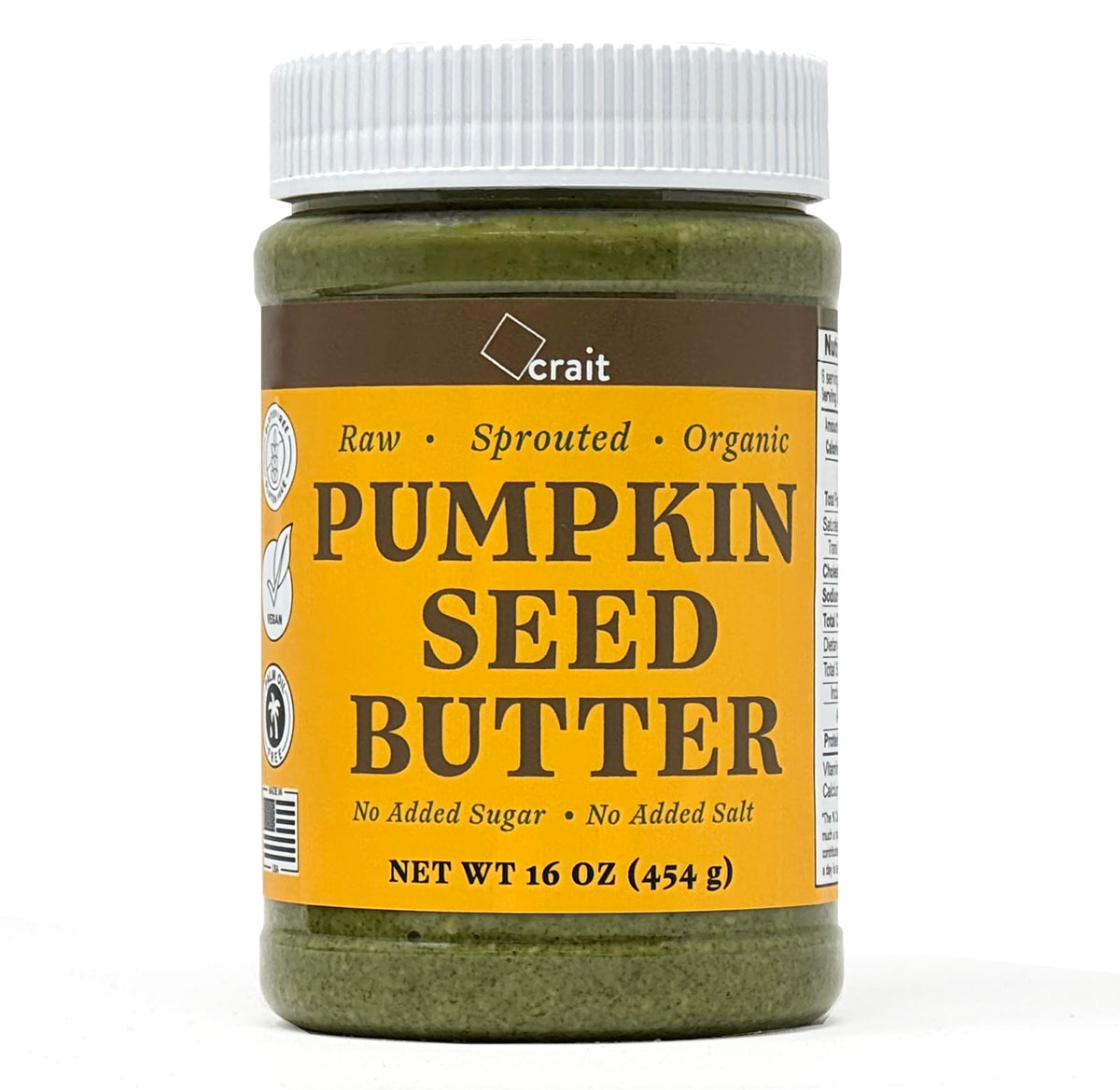 Crait Organic Raw Sprouted Pumpkin Seed Butter