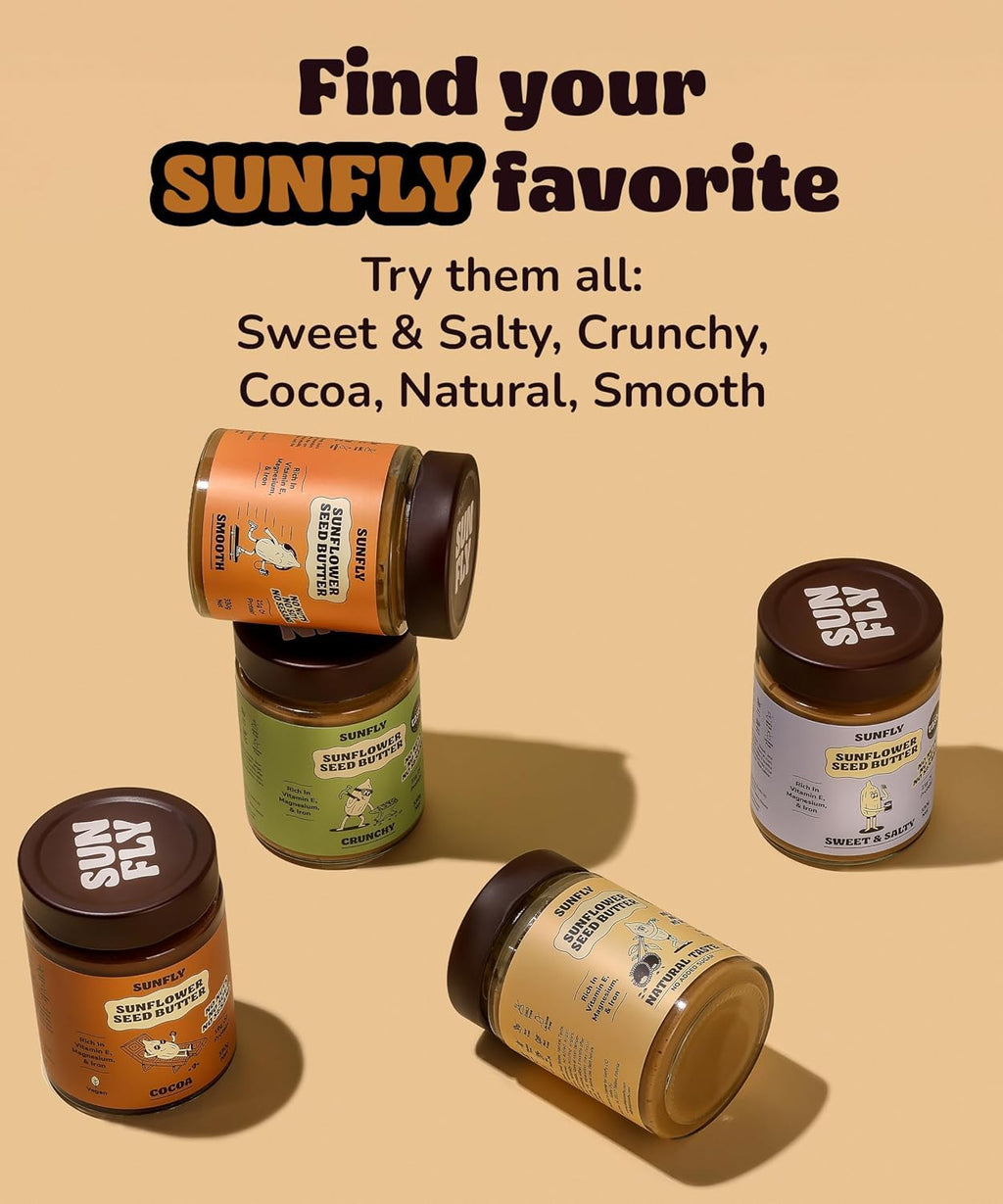 SUNFLY Chocolate Sunflower Seed Butter Spread, 2-Pack, 11.6 oz