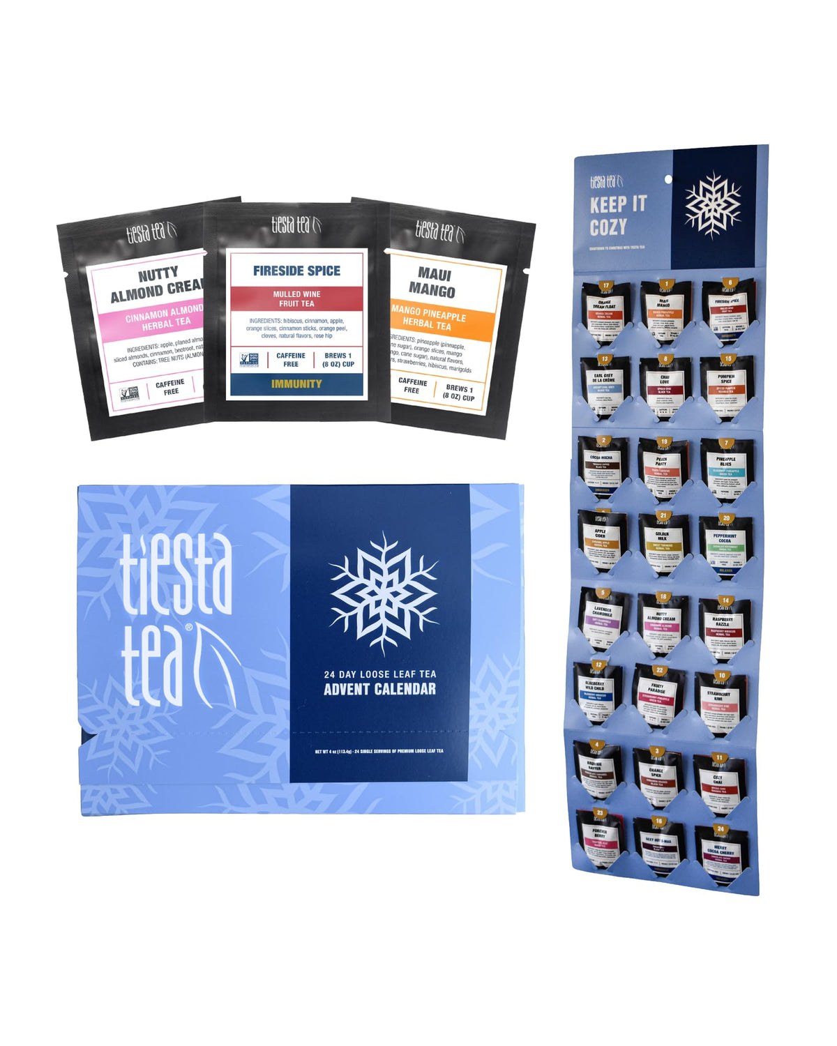 Tiesta Tea Caffeine-Free Loose Leaf Sampler, 8 Pouches