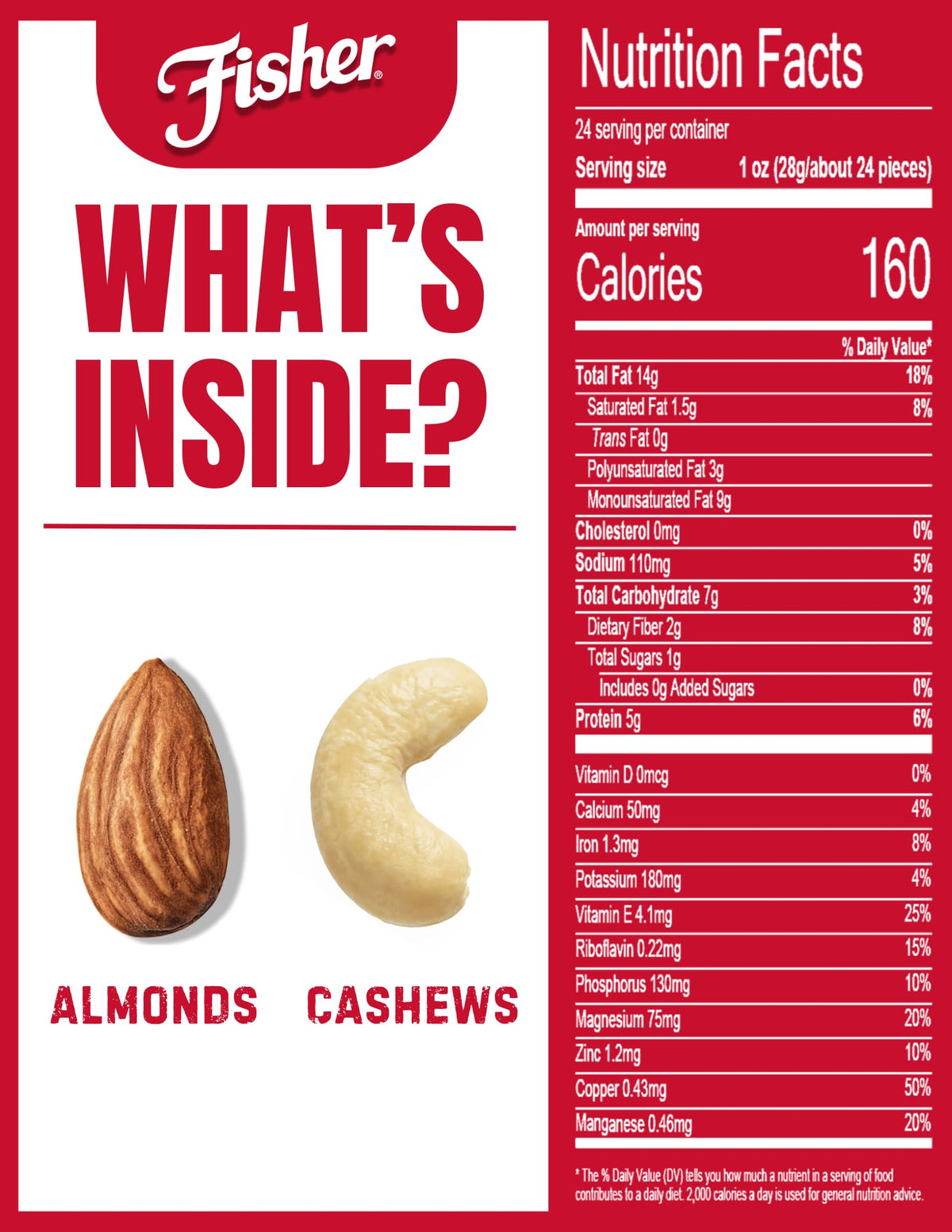 Fisher Snack Assorted Nuts Variety for Everyday Snacking