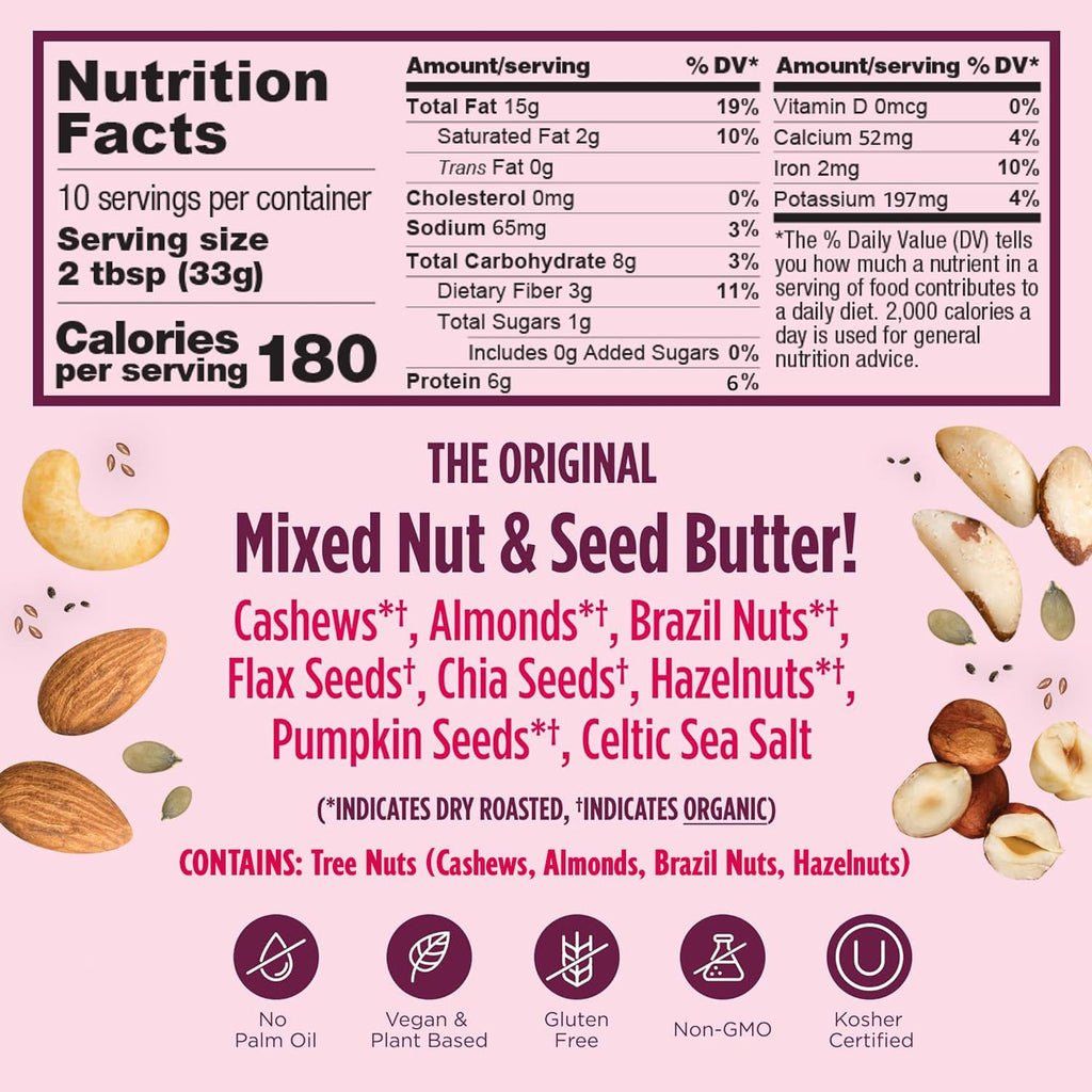 NuttZo Power Fuel 7-Nut & Seed Butter, Crunchy or Smooth