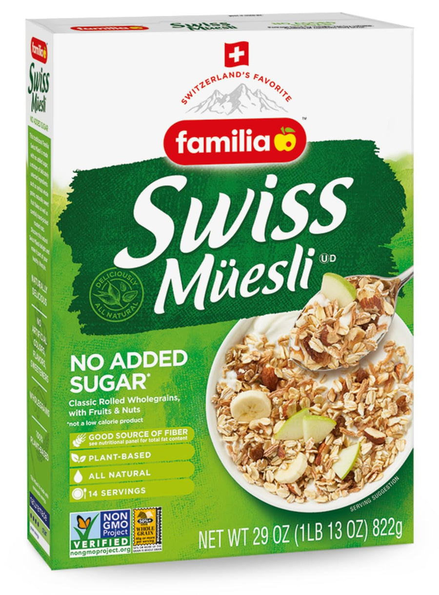 Familia Swiss Muesli with No Added Sugar, 29 oz Box