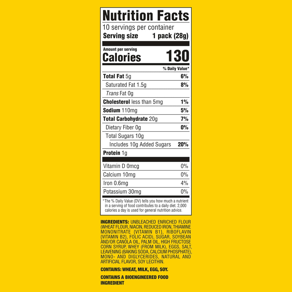 NILLA Mini Vanilla Wafer Cookies, 10 Snack Packs (80 Count)