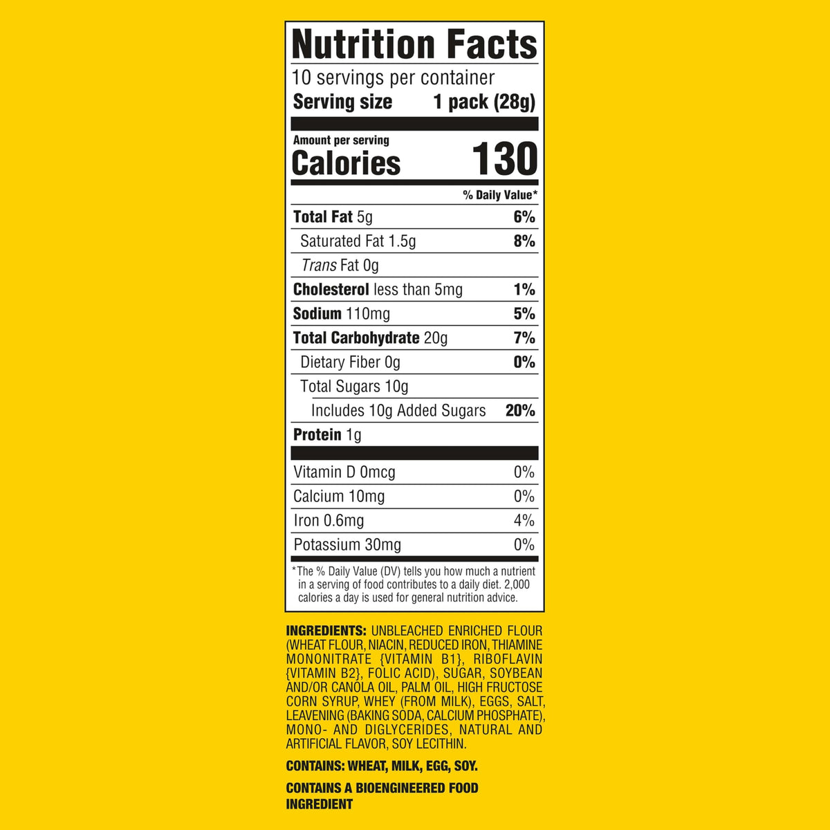 NILLA Mini Vanilla Wafer Cookies, 10 Snack Packs (80 Count)