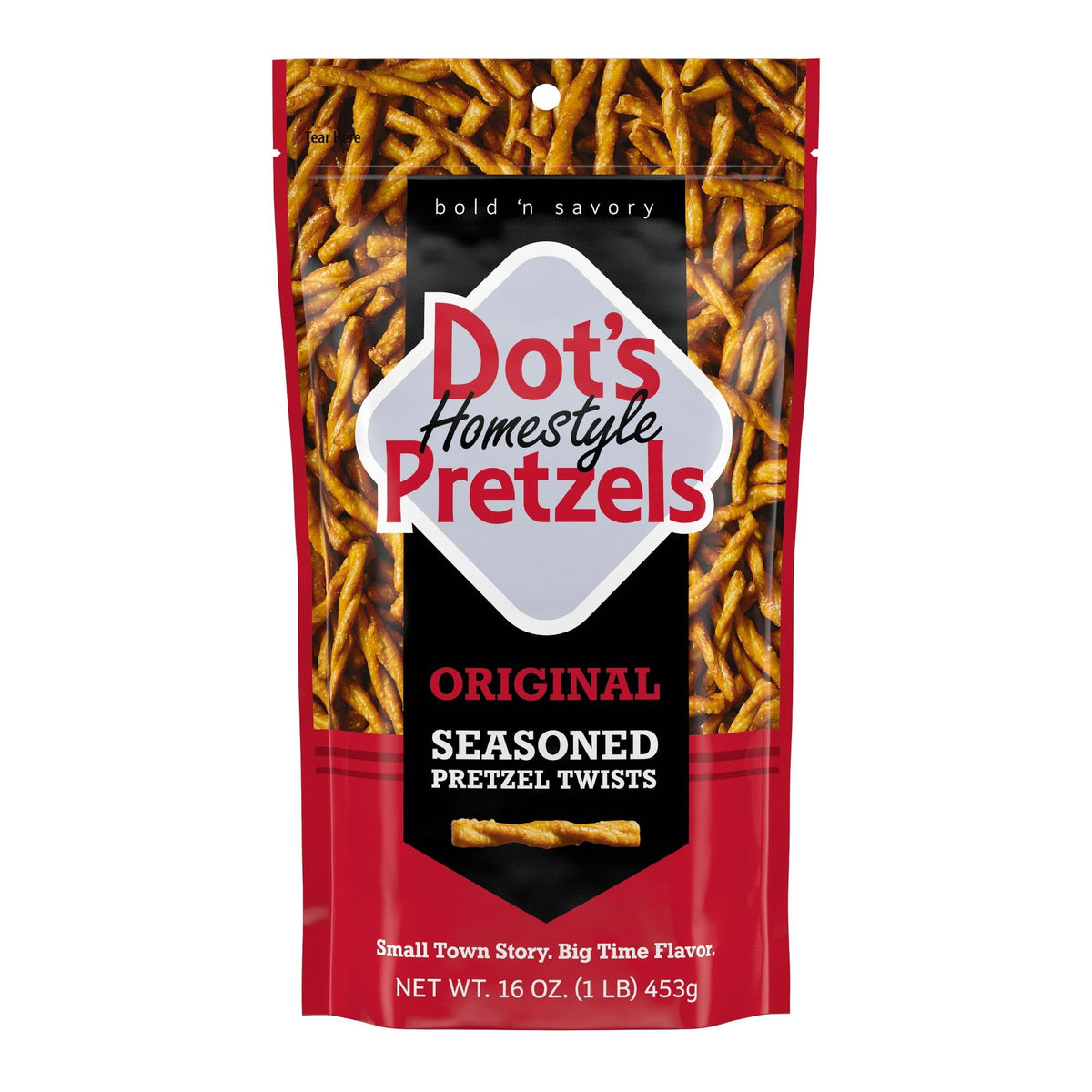 Dot's Original Seasoned Pretzel Twists, 16 oz (3-Pack)