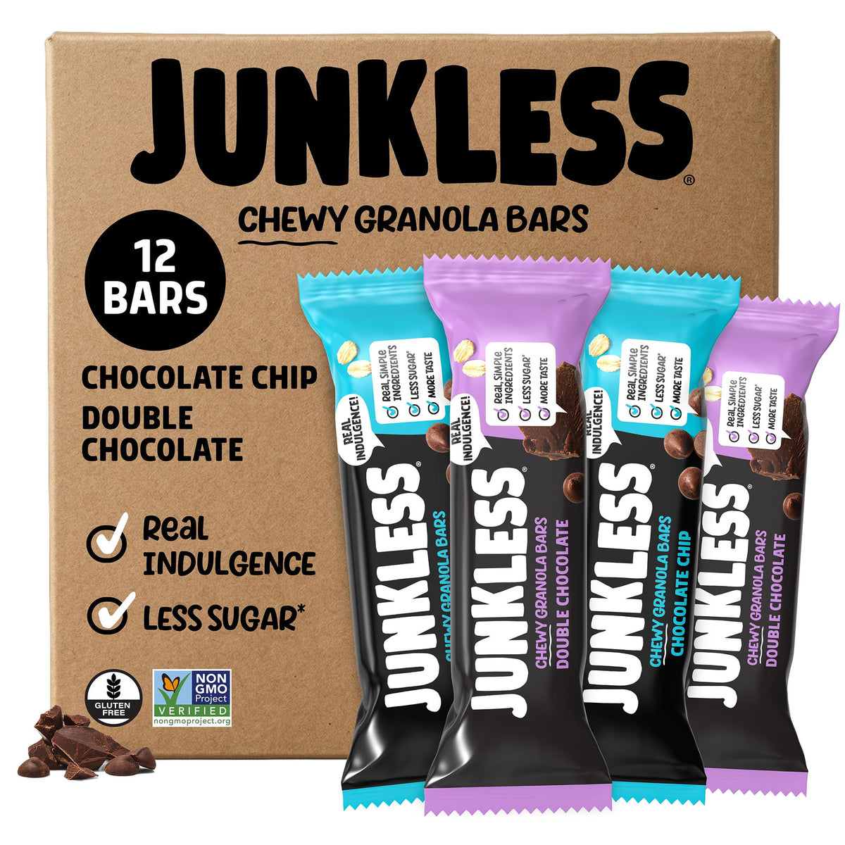 JUNKLESS Chewy Granola Bars for Everyday Snacking