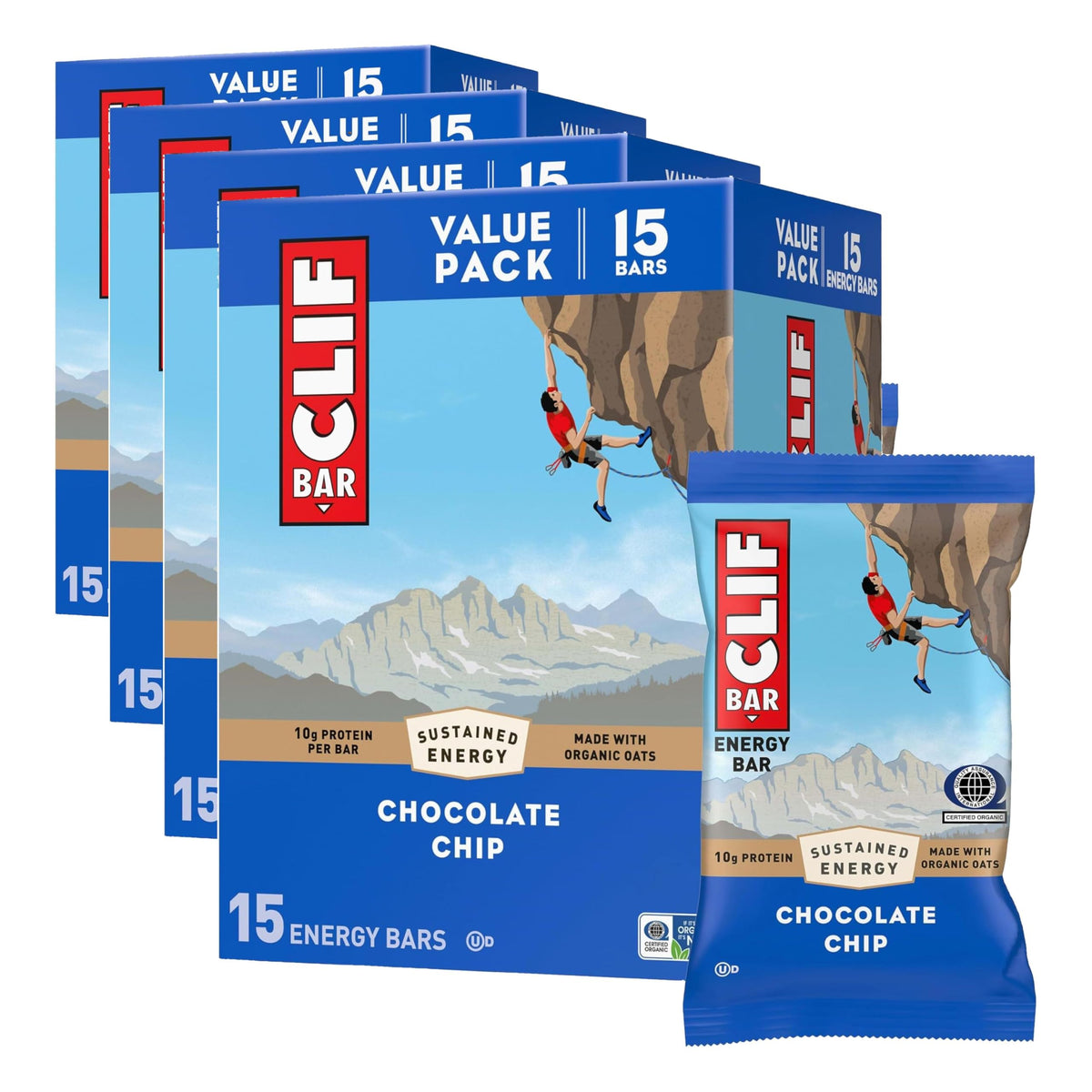CLIF BAR White Chocolate Macadamia Energy Bars, 15-Pack