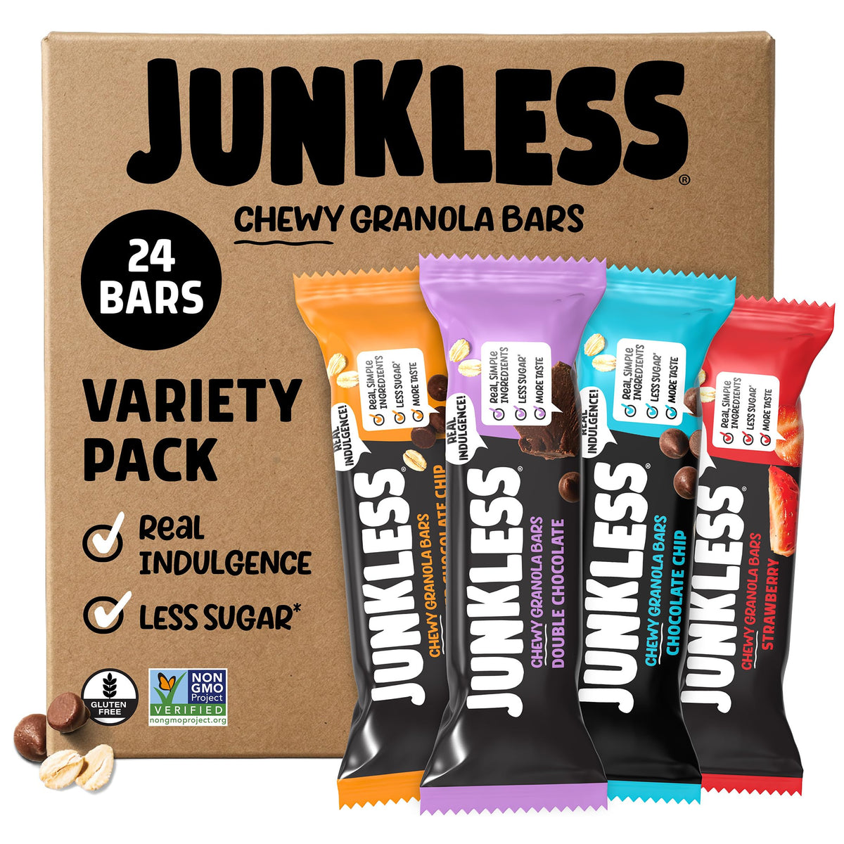 JUNKLESS Chewy Granola Bars for Everyday Snacking
