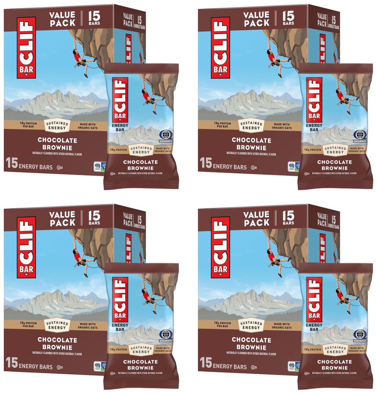 CLIF BAR White Chocolate Macadamia Energy Bars, 15-Pack
