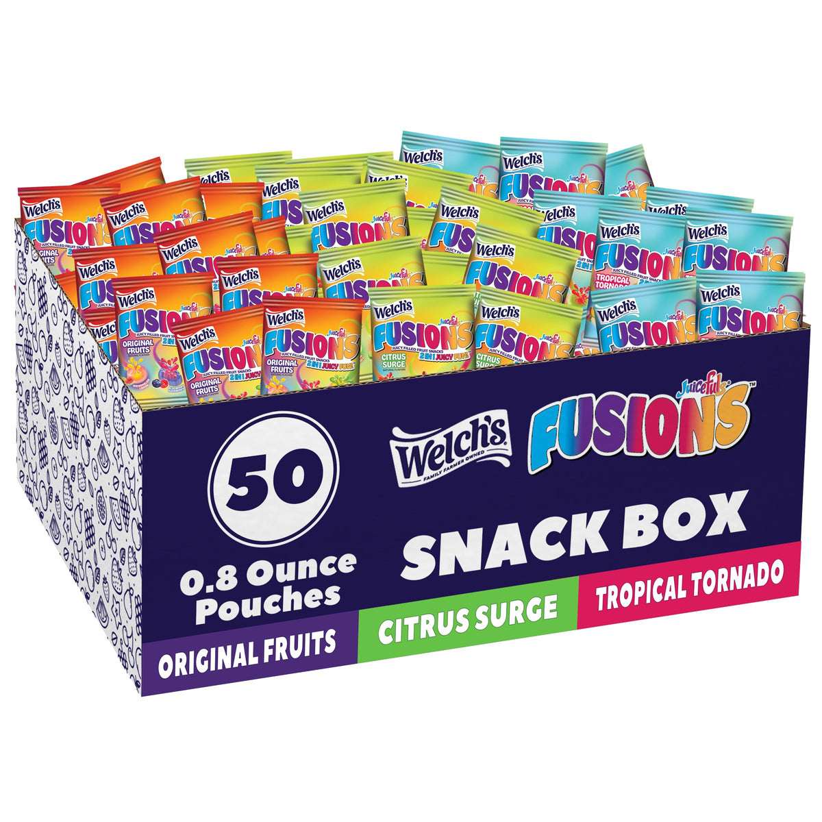 Welch's Fusions Gluten-Free Fruit Snacks Variety, 50 Count