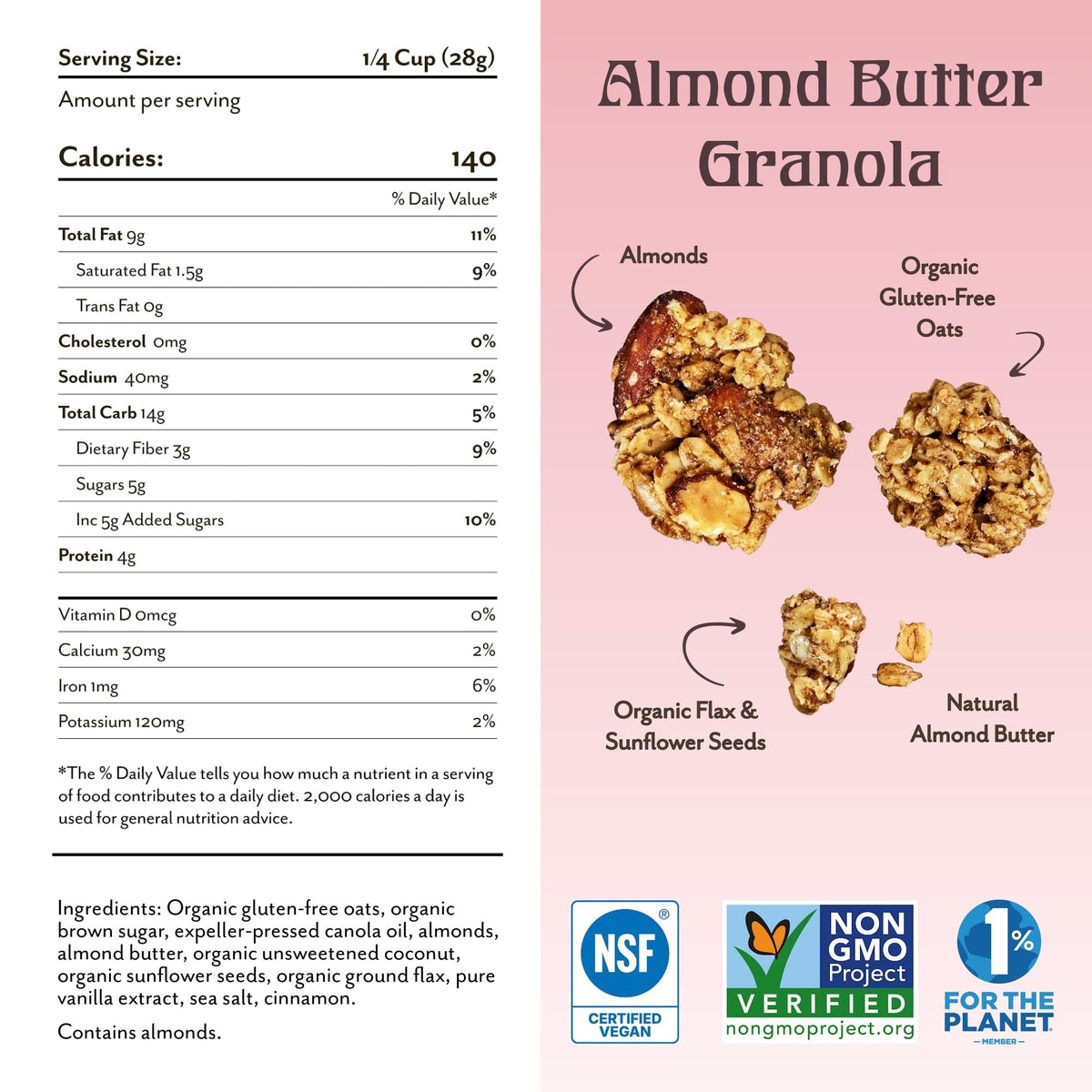 Granola Breakfast Cereal, 12 oz Single Package