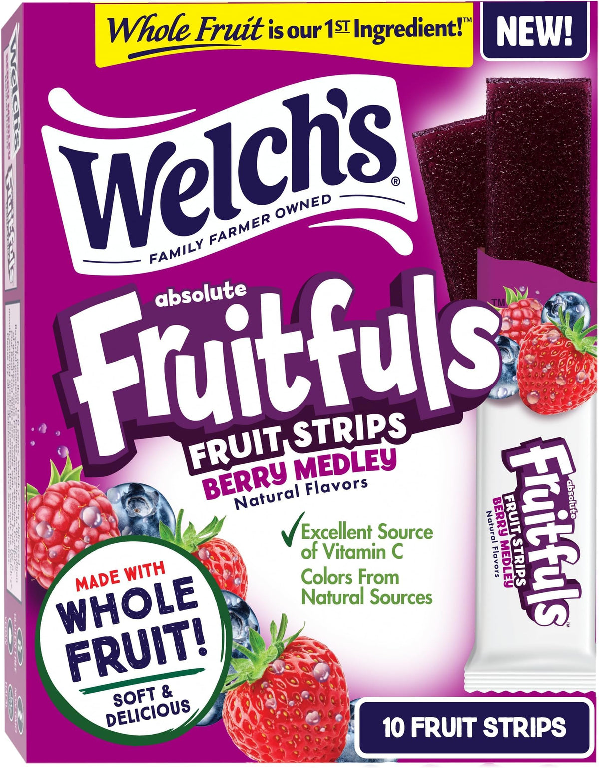 Welch's Absolute Fruitfuls Fruit Strips for Snacking