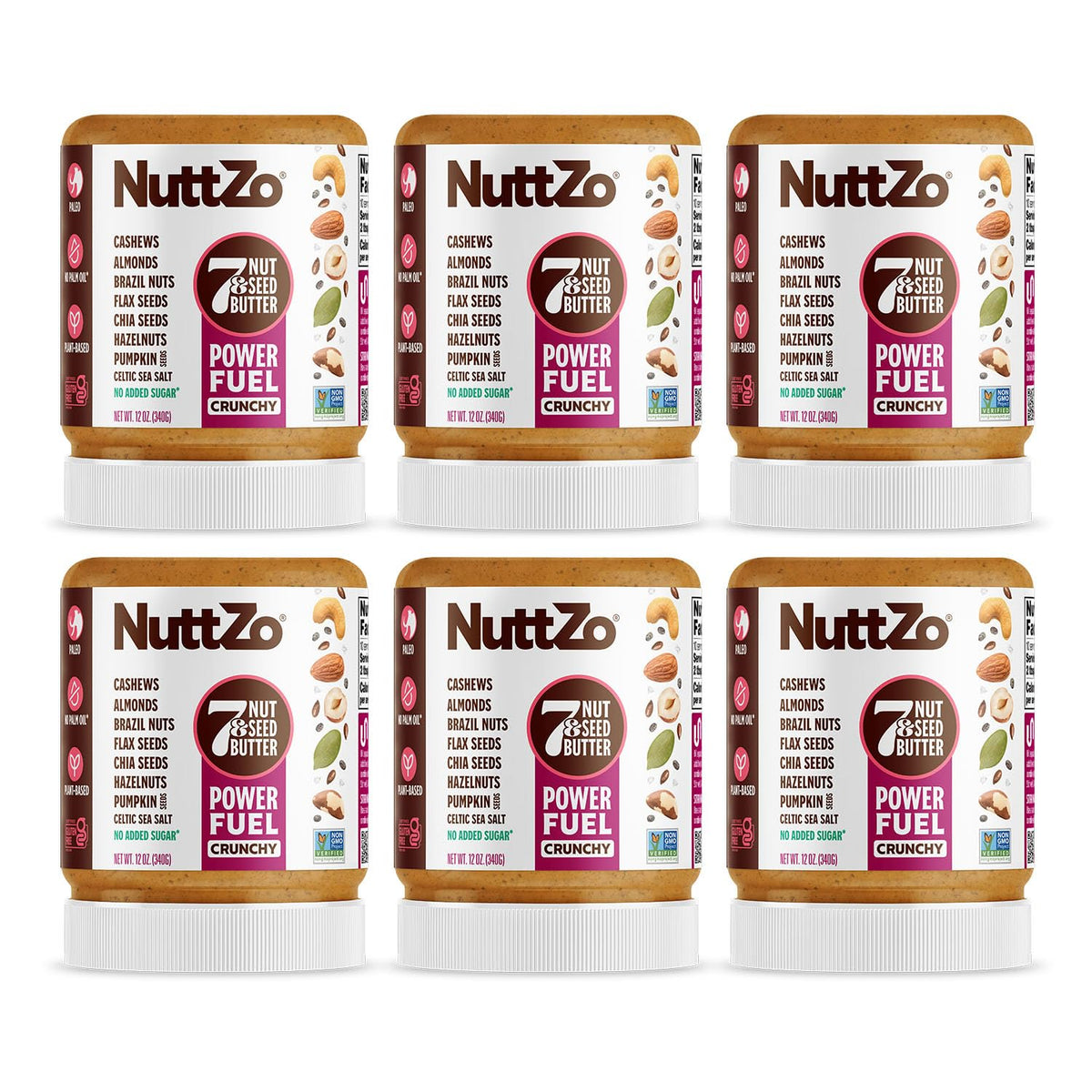 NuttZo Power Fuel 7-Nut & Seed Butter, Crunchy or Smooth