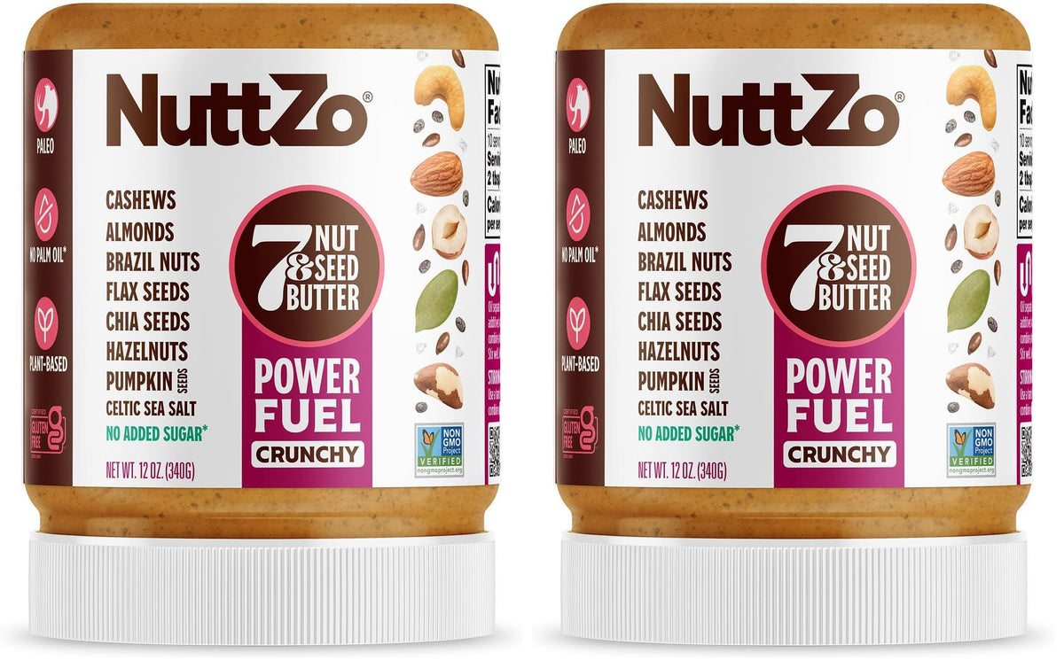 NuttZo Power Fuel 7-Nut & Seed Butter, Crunchy or Smooth