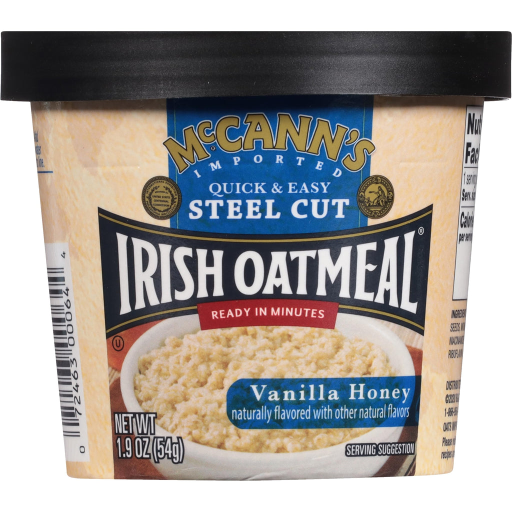 McCann's Vanilla Honey Instant Oatmeal Cups, 1.9 oz, 12-Pack