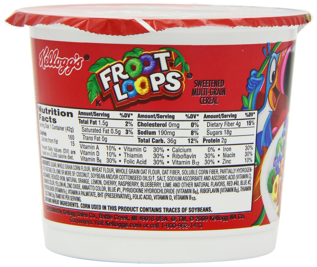 Kellogg's Froot Loops Breakfast Cereal Cups, 1.5 oz, 60 Count